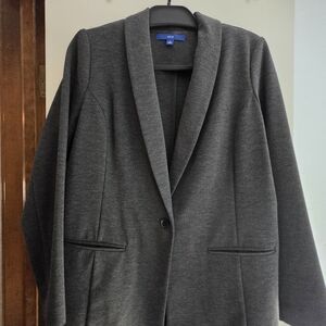 Apt. 9 Dark Gray Shawl Collar Blazer